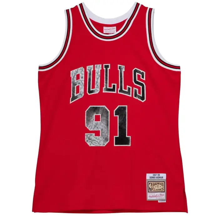Maglia NBA Chicago Bulls Dennis Rodman Rouge