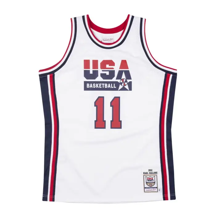 Mitchell & Ness Maglia Team USA Karl Malone 1992 Blanc