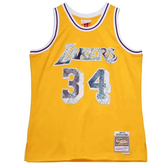 Maglietta NBA Los Angeles Lakers Shaquille O Neal NBA 75Th 1996 Doré