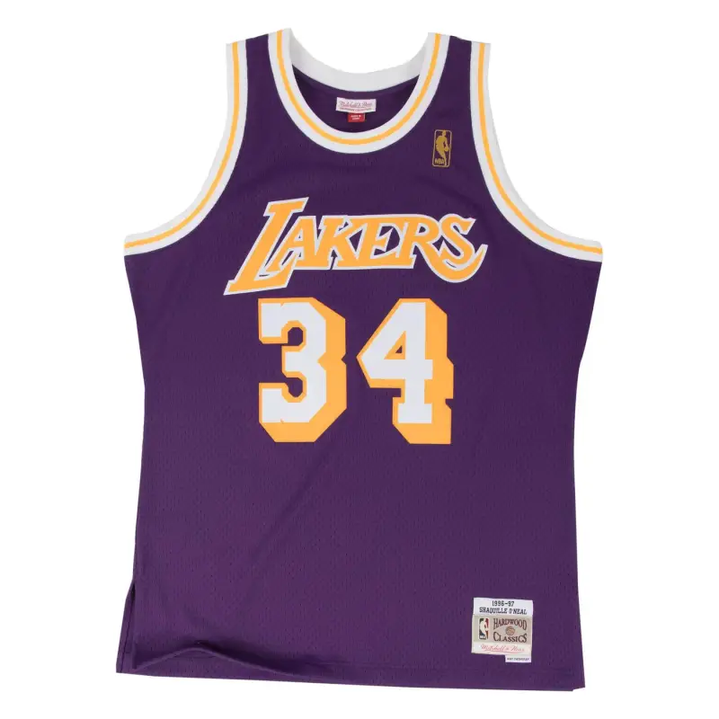 Mitchell & Ness Maglietta NBA Los Angeles Lakers Shaquille O Neal Violet