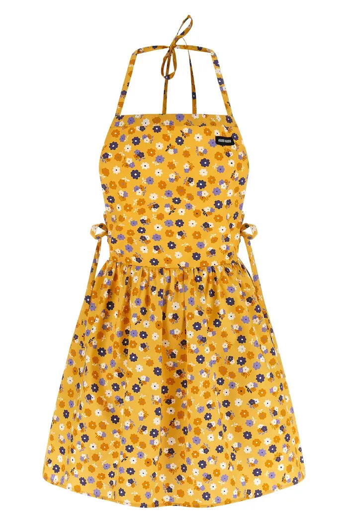 MIU MIU Abito Popeline Giallo