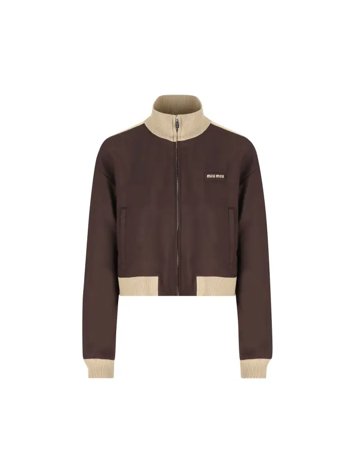 Blouson realizzato in mohair MARRONE
