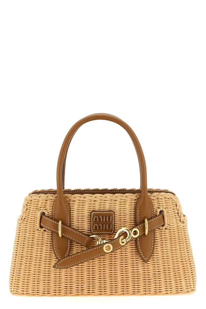 MIU MIU Borsa A Mano Aventure Beige