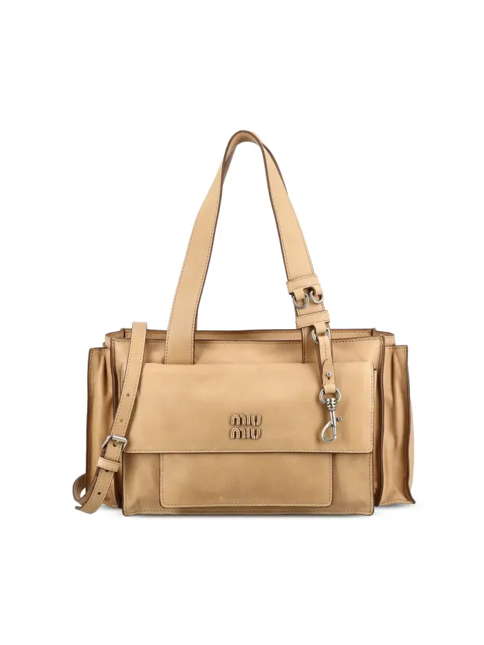 Borsa realizzata in pelle BEIGE