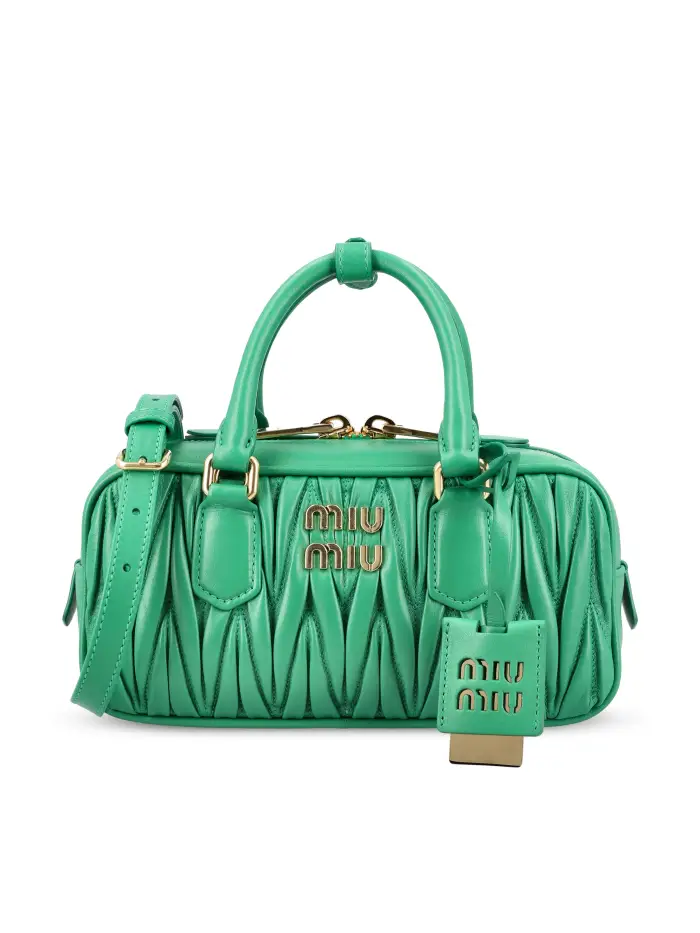 Borsa realizzata in pelle di agnello VERDE