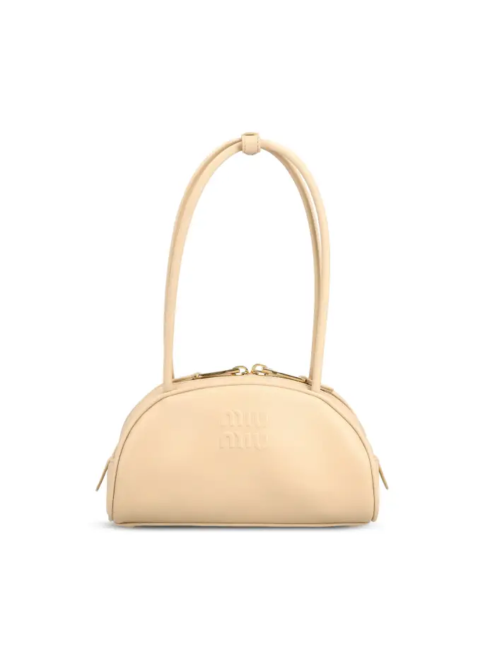 Borsa realizzata in pelle di vitello BEIGE