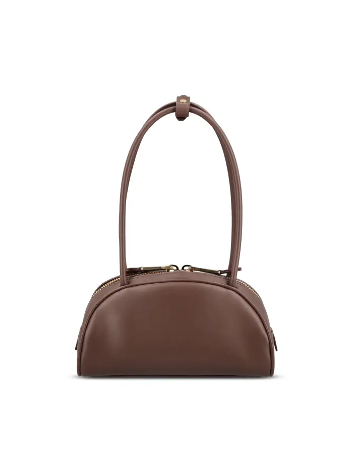 Borsa realizzata in pelle di vitello MARRONE