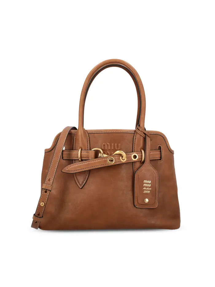 Borsa realizzata in pelle MARRONE