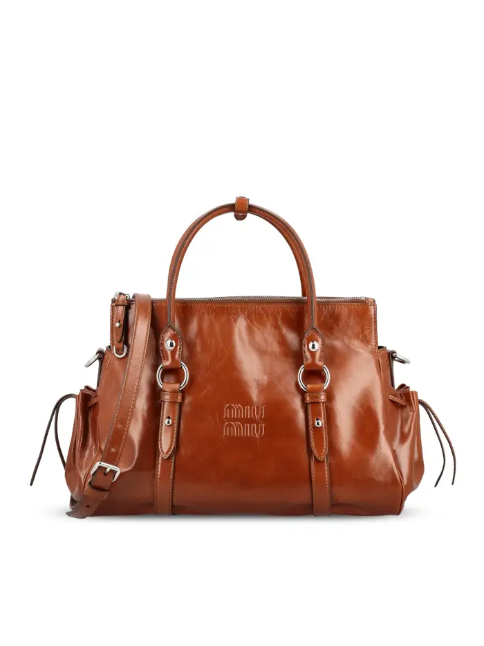 Borsa realizzata in pelle MARRONE