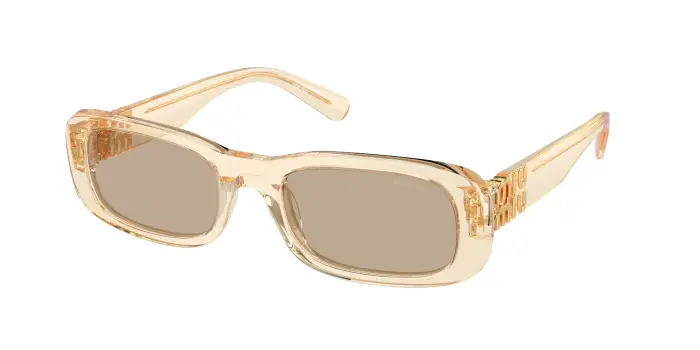 Miu Miu Donna MU 08ZS 11T40F Occhiali da sole Acetato Marrone Marrone Squadrata Normale