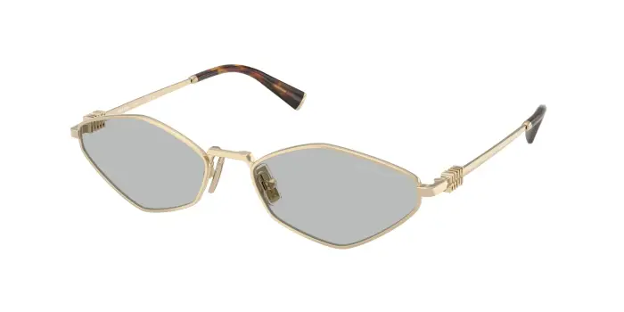 Donna Miu Miu MU 56ZS ZVN50K Occhiali da sole Metallo Oro Grigio Geometrica Normale