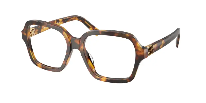 Miu Miu Donna MU 03YV 14L1O1 Montature da vista Acetato Tartaruga Trasparente Squadrata Normale
