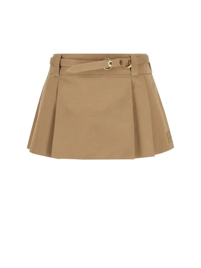 Gonna realizzata in cotone BEIGE