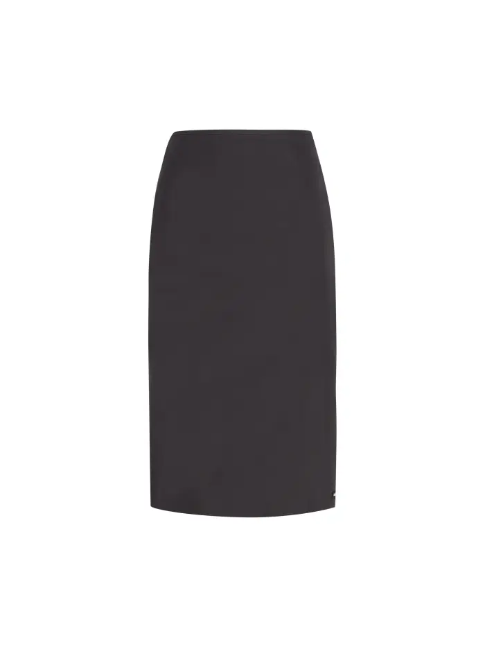 Gonna Tubino in Popeline Stretch Miu Miu Washed NERO