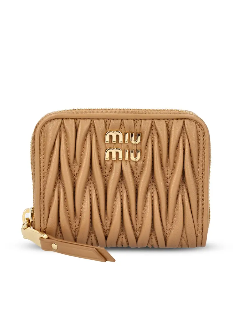 MIU MIU Portamonete In Nappa MARRONE