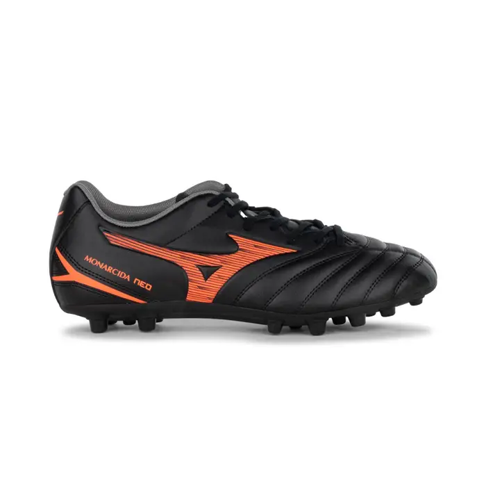 MIZUNO Scarpe da calcio Monarcida Neo da uomo nere con dettagli arancioni