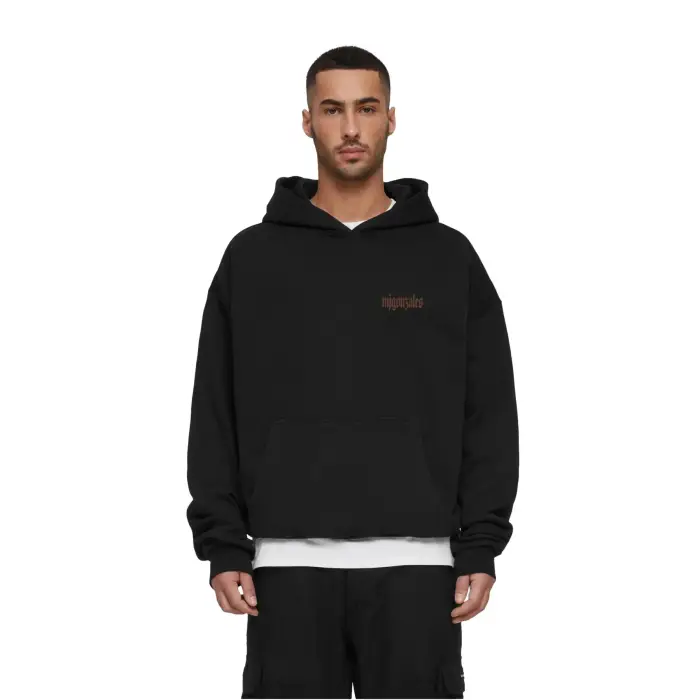 MJ Gonzales Felpa con cappuccio oversize Heavy - Art is Revolution Noir