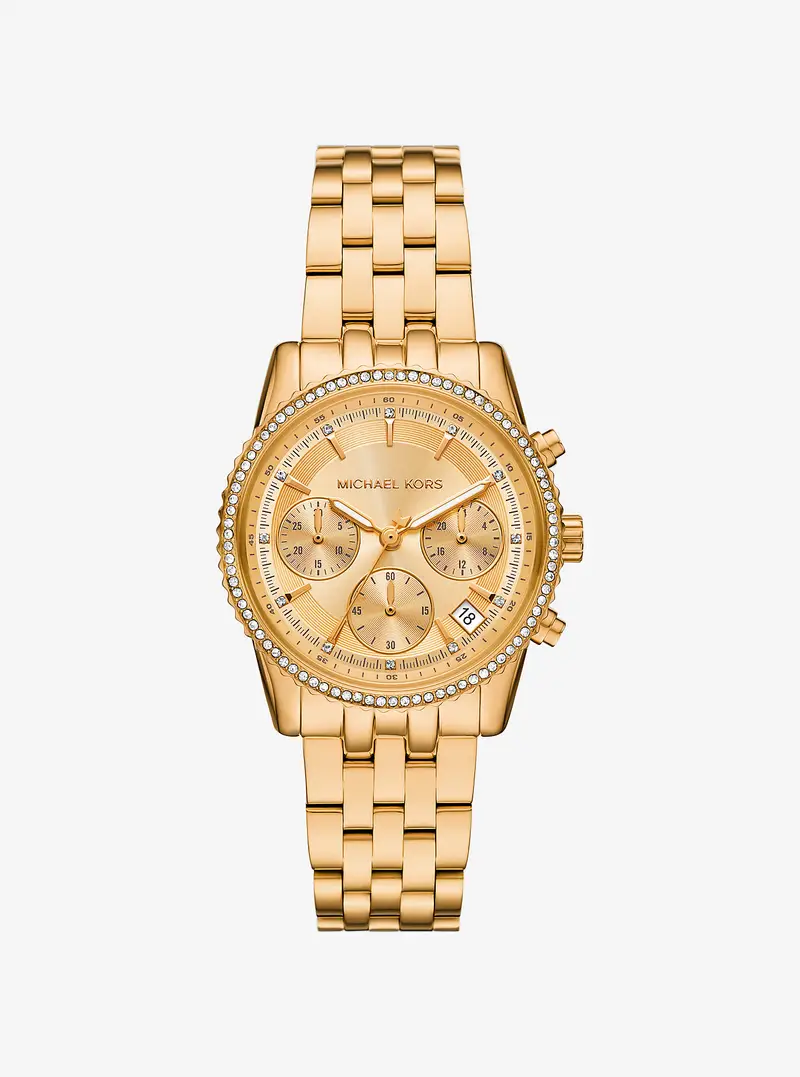 Michael Kors MK Orologio Bryant mini tonalità oro con pavé - Oro