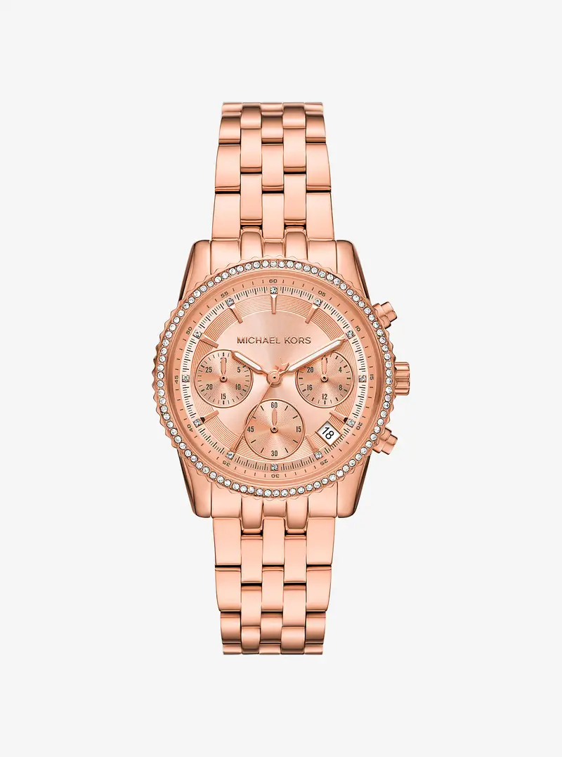 Michael Kors MK Orologio Bryant mini tonalità oro rosa con pavé - Oro Rosa