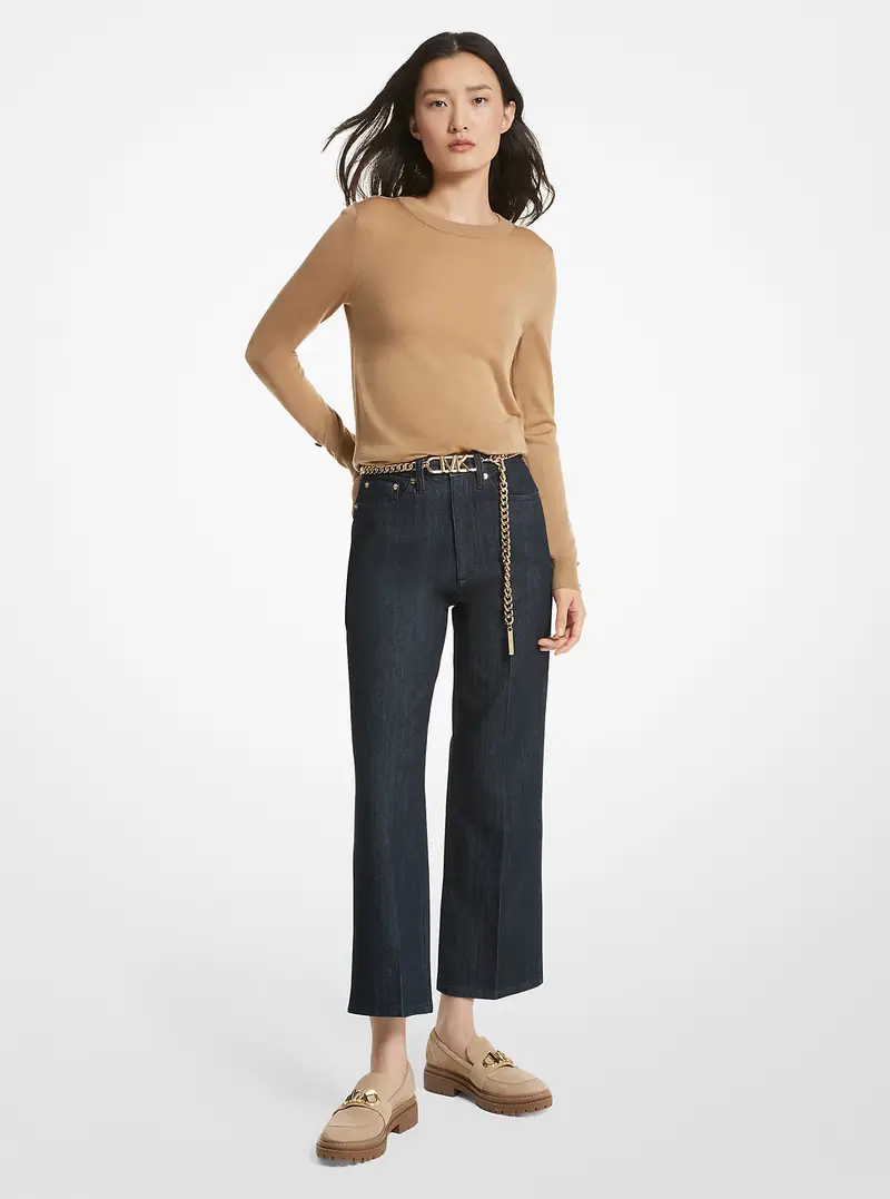 MICHAEL Michael Kors MK Pullover in misto lana merino - Marrone - Michael Kors