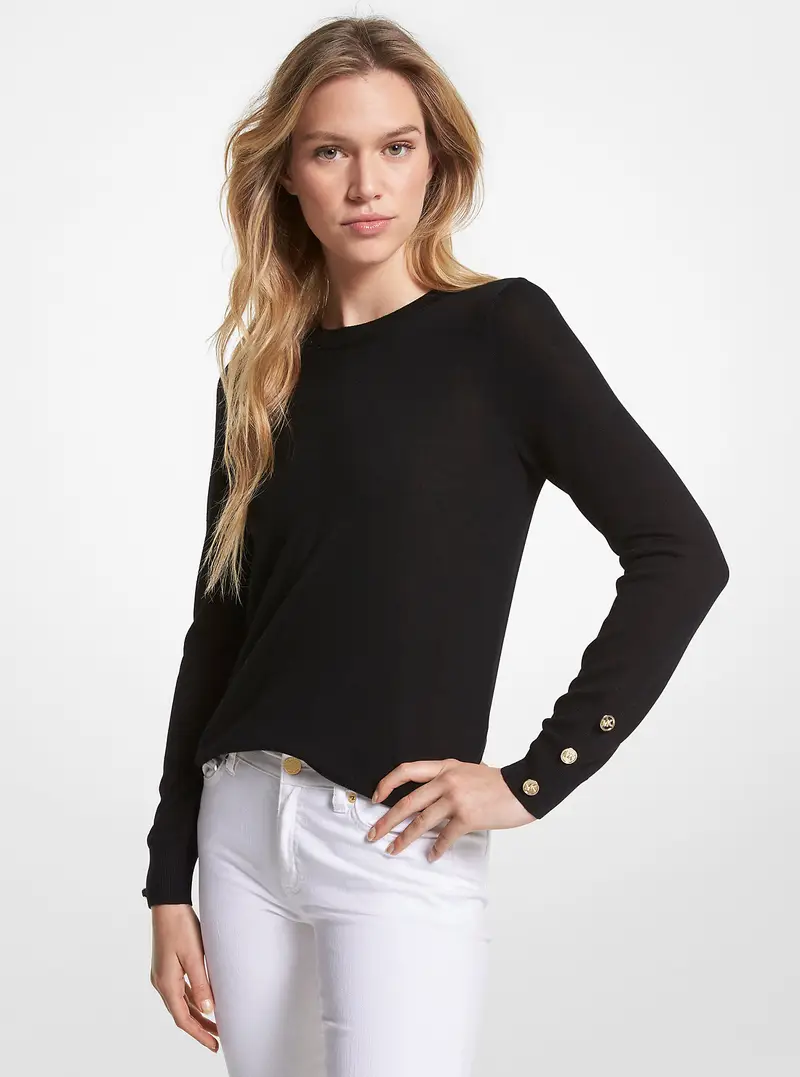 MICHAEL Michael Kors MK Pullover in misto lana merino - Nero - Michael Kors