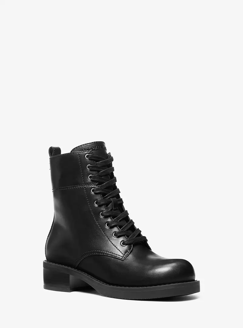 MICHAEL Michael Kors MK Stivale combat Lyle in pelle - Nero - Michael Kors