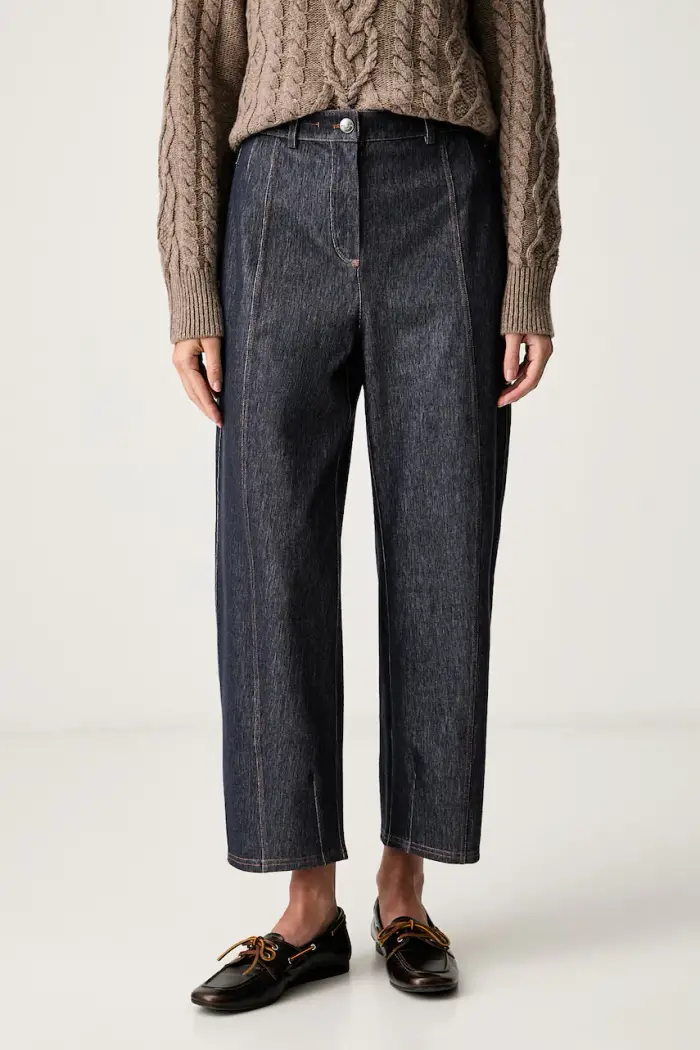 pantaloni da donna con cotone MMLBEVANDA Blu navy