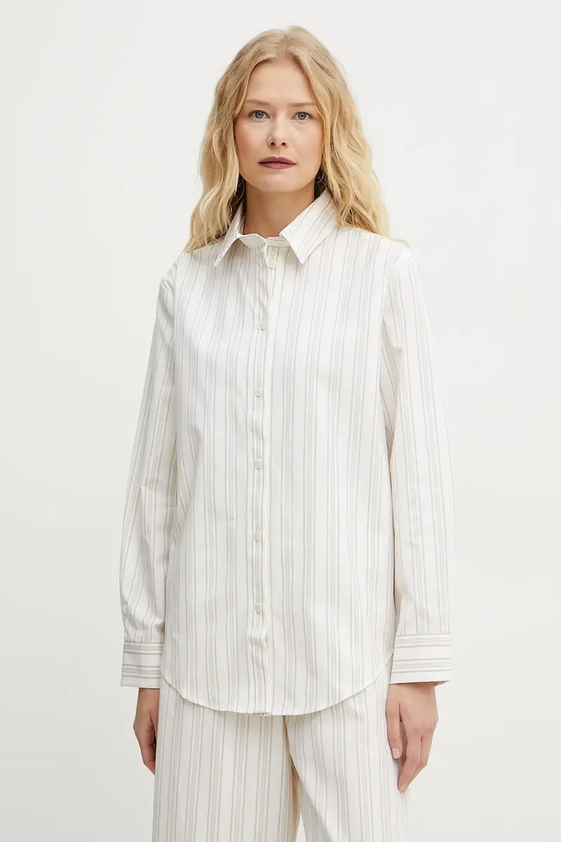 MM camicia in cotone donna colore beige 2516111048600