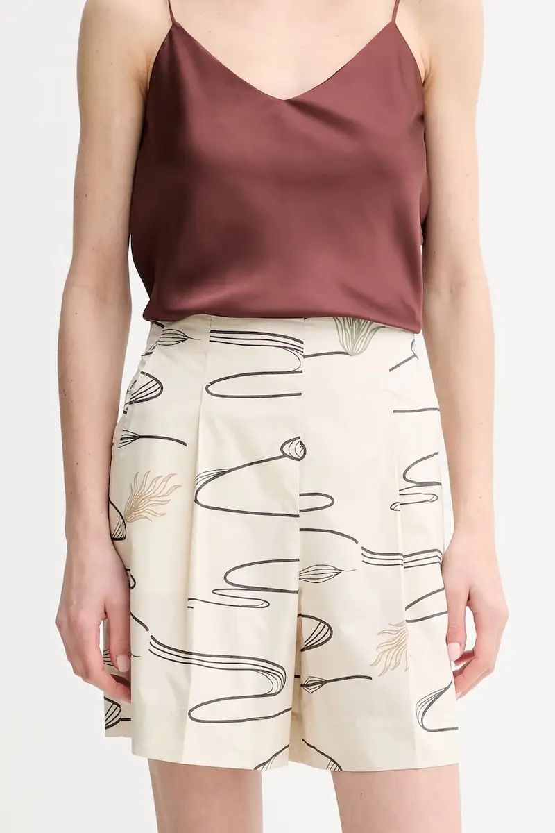 MM pantaloncini in cotone donna colore beige 2516141018600