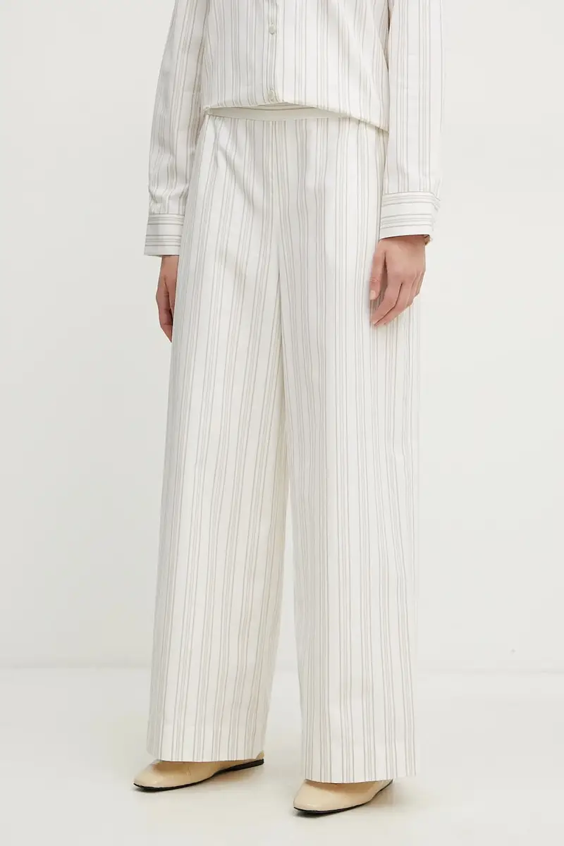 MM pantaloni in cotone donna colore beige 2516131028600