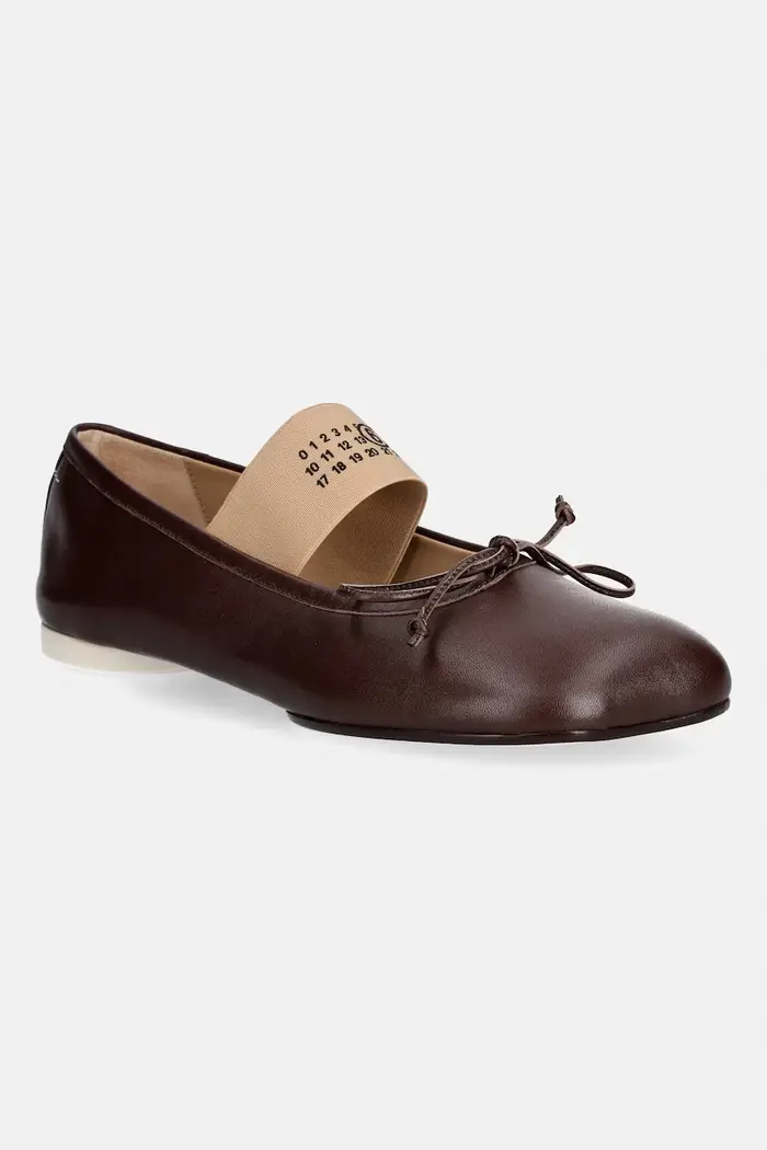 MM6 Maison Margiela ballerine in pelle Marrone