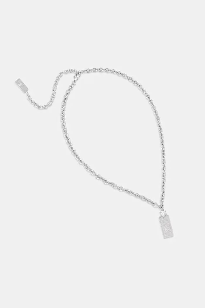 MM6 Maison Margiela collana con ciondolo da donna in ottone Argento