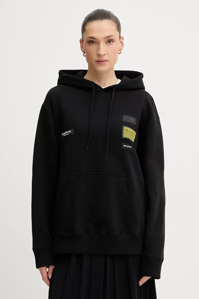 MM6 Maison Margiela felpa in cotone Nero