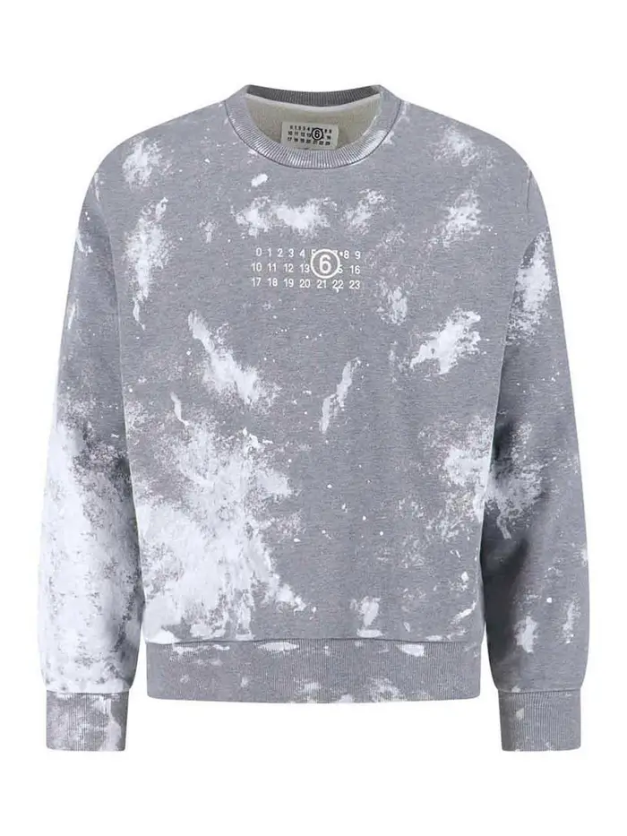 MM6 Maison Margiela Felpa logo Grigio