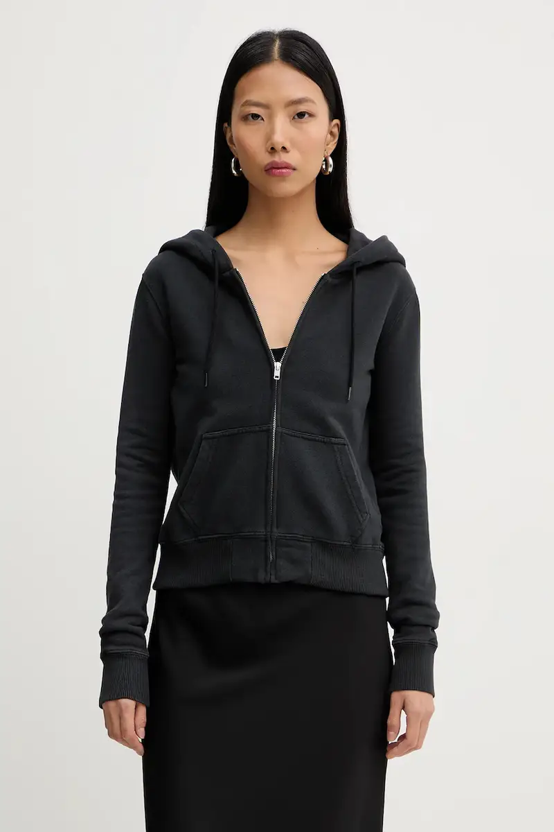 MM6 Maison Margiela Maglia nera con cappuccio