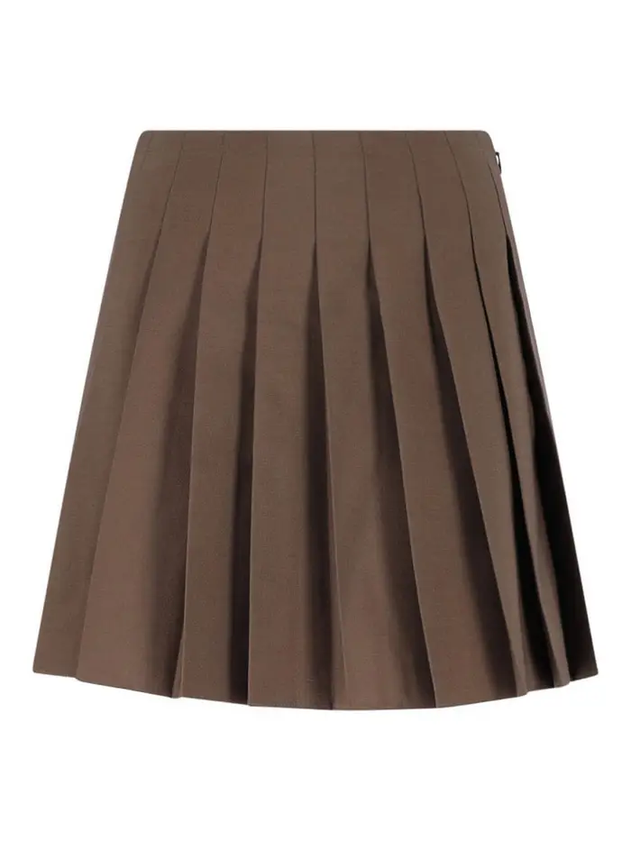 MM6 Maison Margiela Gonna mini plissettata Marrone