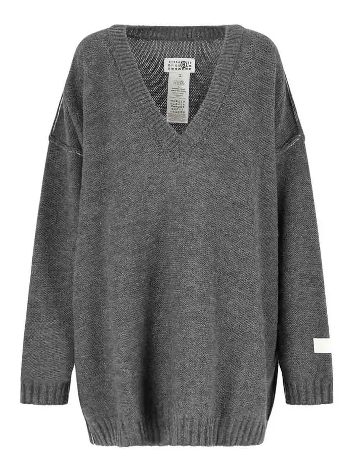 MM6 Maison Margiela Maglione in lana Grigio