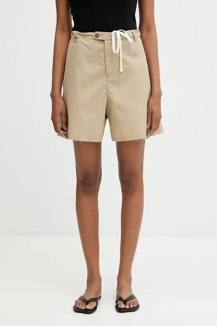 Pantaloncini da donna con cotone Beige