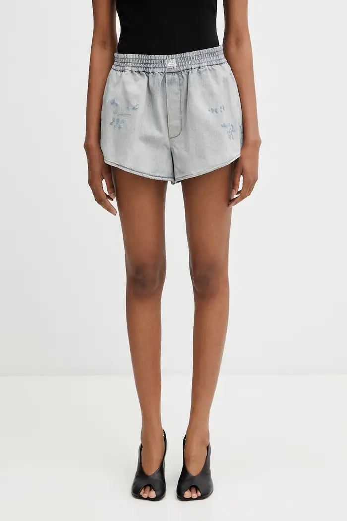 pantaloncini da donna in cotone Blu