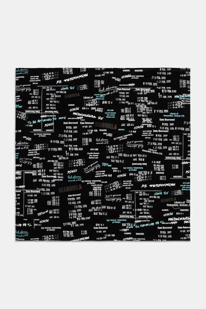 MM6 Maison Margiela sciarpa piccola in cotone Nero
