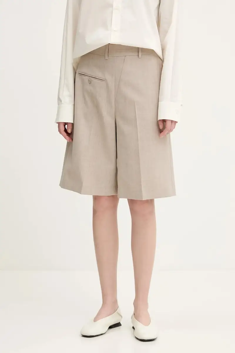 MM6 Maison Margiela shorts in lana donna colore beige S52MU0125