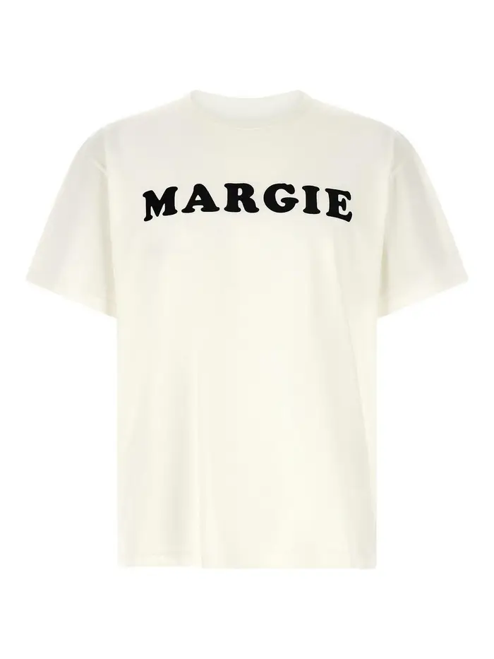 MM6 Maison Margiela T-shirt con stampa ad arco Bianco