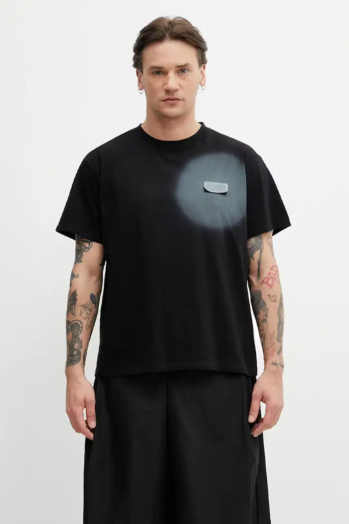 MM6 Maison Margiela t-shirt da uomo in cotone Nero