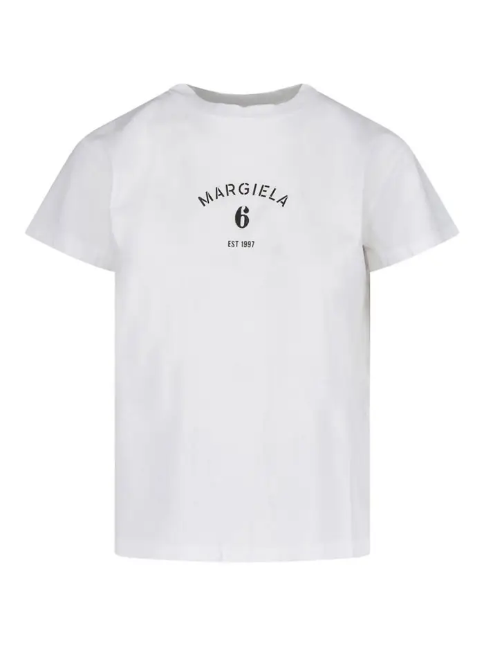 MM6 Maison Margiela T-shirt logo Bianco
