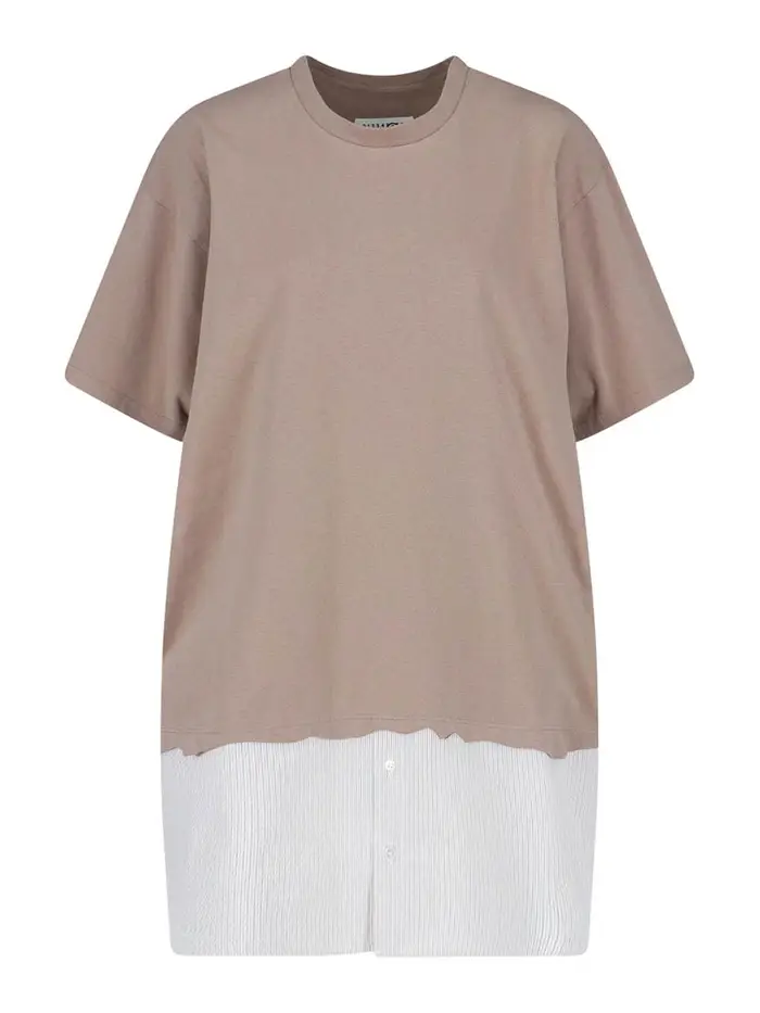 MM6 Maison Margiela T-shirt vestito Beige
