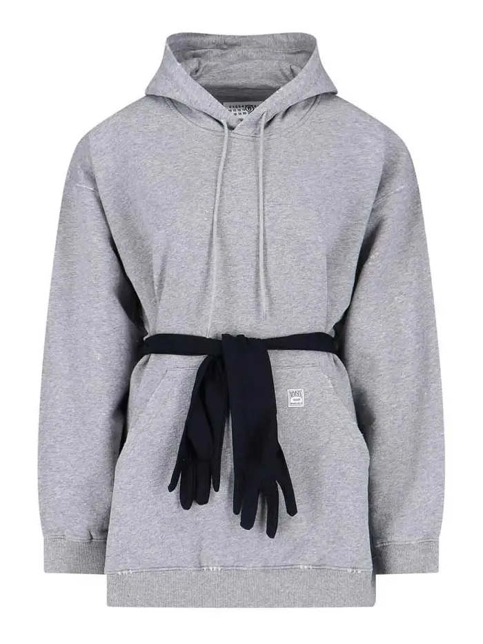 MM6 Maison Margiela vestito Mini Con Guanti Grigio
