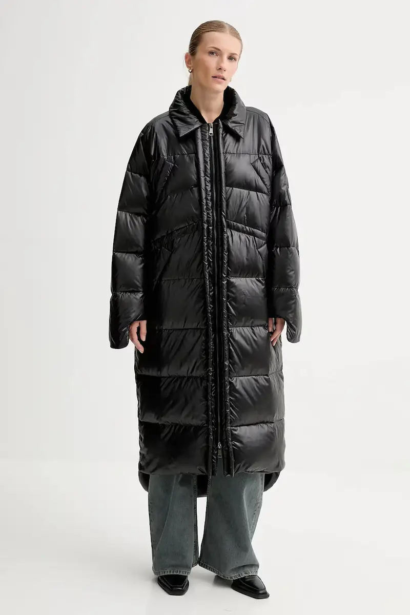 MMC STUDIO Piumino nero per donna in tessuto tecnico