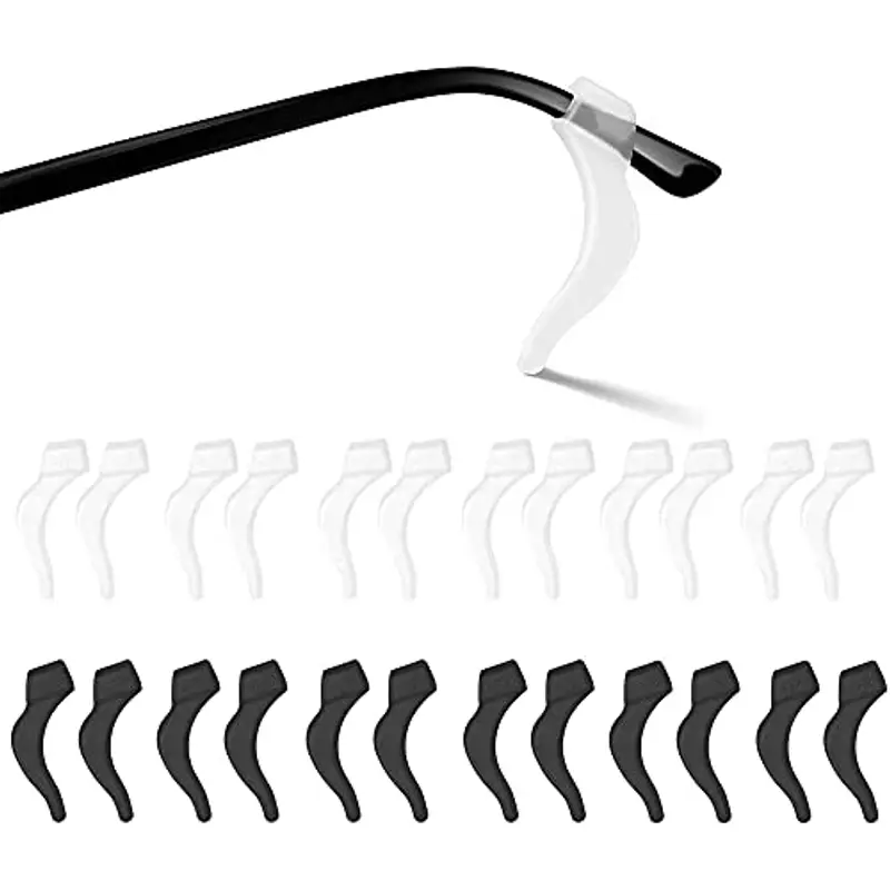 MMOBIEL 12 Paia di Ferma Occhiali con Supporto Punta Stanghette Antiscivolo con Ganci per Orecchie Universali in Silicone, per Occhiali, da
