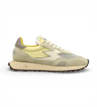 MOA Concept per donna HY240 Sneakers Hype, giallo verdastro, 3 a 5cm, Stringhe, Casual Bianco