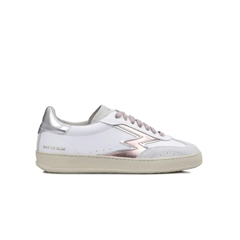 MOACONCEPT Sneaker Club bianche logo oro rosa